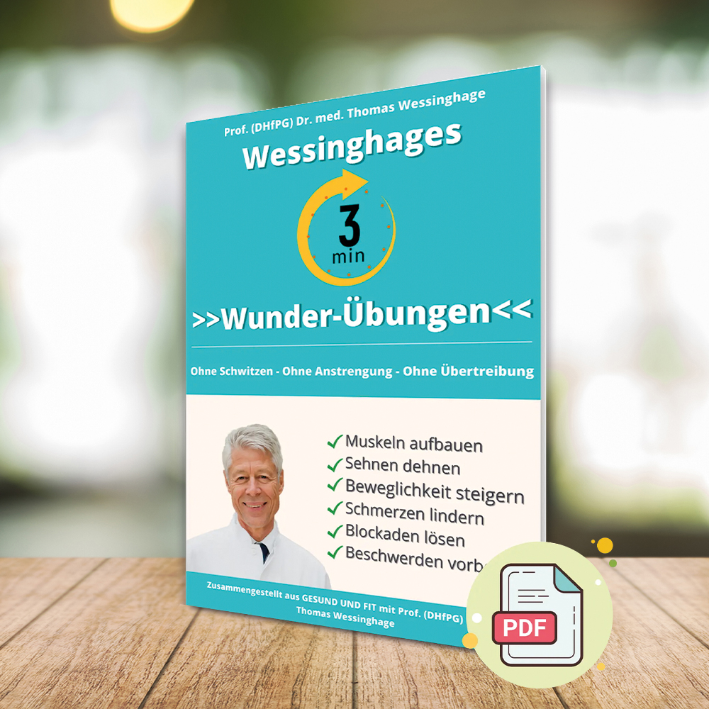 Buchcover mit Titel 'Wessinghages 3 min >>Wunder-Übungen<<